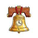 Liberty Bell Clock Vinyl Sticker Cool Decal for Laptop Water Bottle Car