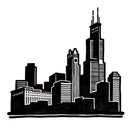 Customizable Chicago Skyline Vinyl Sticker Cool City Decal for Laptop Car