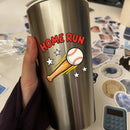 Customizable Home Run Baseball Vinyl Sticker Cool Sports Decal for Laptop Car
