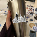 Customizable Chicago Skyline Silhouette Vinyl Sticker Cool Decal for Laptop Car