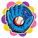 BaseBall Glove & Ball Vinyl Sticker Waterproof Laptop Decal - Customizable