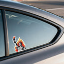 Statue of Liberty on Fire Vinyl Sticker Bold Political Art Customizable