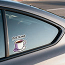 Portland Coffee Cup Vinyl Sticker Waterproof Laptop Decal Customizable