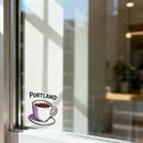 Portland Coffee Cup Vinyl Sticker Waterproof Laptop Decal Customizable