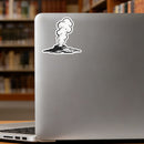 Volcano Erupting Vinyl Sticker Black & White Nature Decal -Customizable