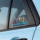 Colorful City Skyline Vinyl Sticker Waterproof Laptop Decal Car Customizable