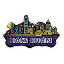 Hong Kong Night Skyline Vinyl Sticker  Waterproof Laptop Decal Car Customizable