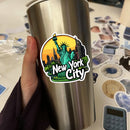 New York Statue of Liberty Vinyl Sticker  Waterproof Laptop Decal Customizable