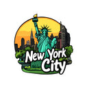 New York Statue of Liberty Vinyl Sticker  Waterproof Laptop Decal Customizable