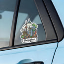 Cartoon Shanghai Skyline Vinyl Sticker Oriental Pearl Tower Customizable
