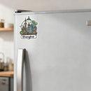 Cartoon Shanghai Skyline Vinyl Sticker Oriental Pearl Tower Customizable