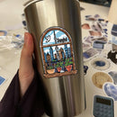 Shanghai Window View Vinyl Sticker Oriental Pearl Tower Waterproof Customizable