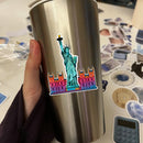 New York Statue of Liberty Waterproof Vinyl Sticker for Car Laptop Luggage