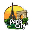Paris Eiffel Arc de Triomphe Waterproof Vinyl Sticker for Car Laptop Luggage