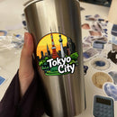 Tokyo Japan Towers Waterproof Sticker Scratch Resistant for Car Laptop Luggage