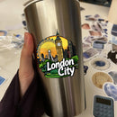 London UK Eye Big Ben Waterproof Vinyl Sticker for Car Laptop Luggage