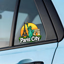 Paris Eiffel Liberty Arc Waterproof Vinyl Sticker for Car Laptop Luggage