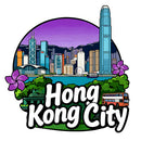 Hong Kong Waterproof Vinyl Sticker Souvenir for Car Laptop Luggage