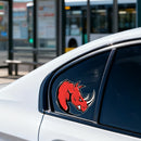Red rhinoceros Sticker Waterproof No bubbles for Wall Luggage Thermos Laptop