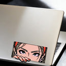 Beautiful Girl Stickers Customizable No bubbles for Luggage Window Wall Thermos