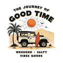 Good Time Journey Waterproof Vinyl Sticker for Car Laptop Luggage
