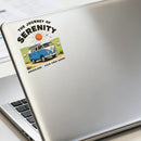Serenity Journey Waterproof Vinyl Sticker for Car Laptop Luggage