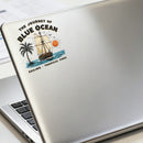 Blue Ocean Journey Waterproof Vinyl Sticker for Car Laptop Luggage