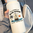 Blue Ocean Journey Waterproof Vinyl Sticker for Car Laptop Luggage