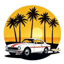 Beach Surf Car Waterproof Vinyl Sticker for Car Laptop Luggage water cup