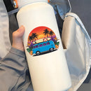 Tropical Van Surf Waterproof Vinyl Sticker for Car Laptop Luggage water cup
