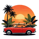 Sunset Convertible Surf Waterproof Sticker for Car Laptop Luggage water cup