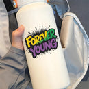 Forever Young Waterproof Vinyl Sticker for Car Laptop Luggage water cup