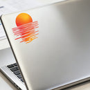Sunset Water Waterproof Vinyl Sticker for Car Laptop Luggage water cup