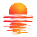 Sunset Water Waterproof Vinyl Sticker for Car Laptop Luggage water cup