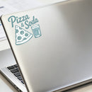 Sticker Pizza and Soda Car Window Skateboard Laptop Bottle Tumbler Decal