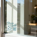 Sticker Pizza and Soda Car Window Skateboard Laptop Bottle Tumbler Decal