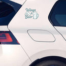 Vinyl Sticker Wings and Beer Car Window Skateboard Laptop Bottle Tumbler Decal