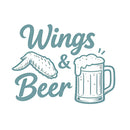 Vinyl Sticker Wings and Beer Car Window Skateboard Laptop Bottle Tumbler Decal