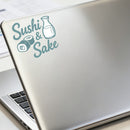 Vinyl Sticker Sushi and Sake Car Window Skateboard Laptop Bottle Tumbler Decal