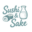 Vinyl Sticker Sushi and Sake Car Window Skateboard Laptop Bottle Tumbler Decal
