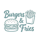 Vinyl Sticker Burgers and Fries Car Window Skateboard Laptop Bottle Tumbler Decal