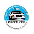 Sticker 1986 Australian Touring Car Volvo 240 Turbo Car Window Laptop Bottle