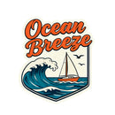 Sticker Ocean Breeze Sailboat Wave Car Window Laptop Bottle Skateboard Tumbler
