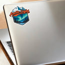 Vinyl Sticker Arctic Light Aurora Mountain Car Window Laptop Bottle Tumbler