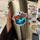 Vinyl Sticker Arctic Light Aurora Mountain Car Window Laptop Bottle Tumbler