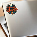 Vinyl Sticker Forest Whispers Campfire Moon Forest Car Window Laptop Bottle