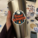 Vinyl Sticker Forest Whispers Campfire Moon Forest Car Window Laptop Bottle