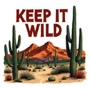 Vinyl Sticker Keep It Wild Desert Cactus Mountain Car Window Laptop Bottle