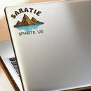 Vinyl Sticker Saratie Sparte US Mountain Lake Reflection Car Window Laptop