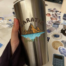 Vinyl Sticker Saratie Sparte US Mountain Lake Reflection Car Window Laptop